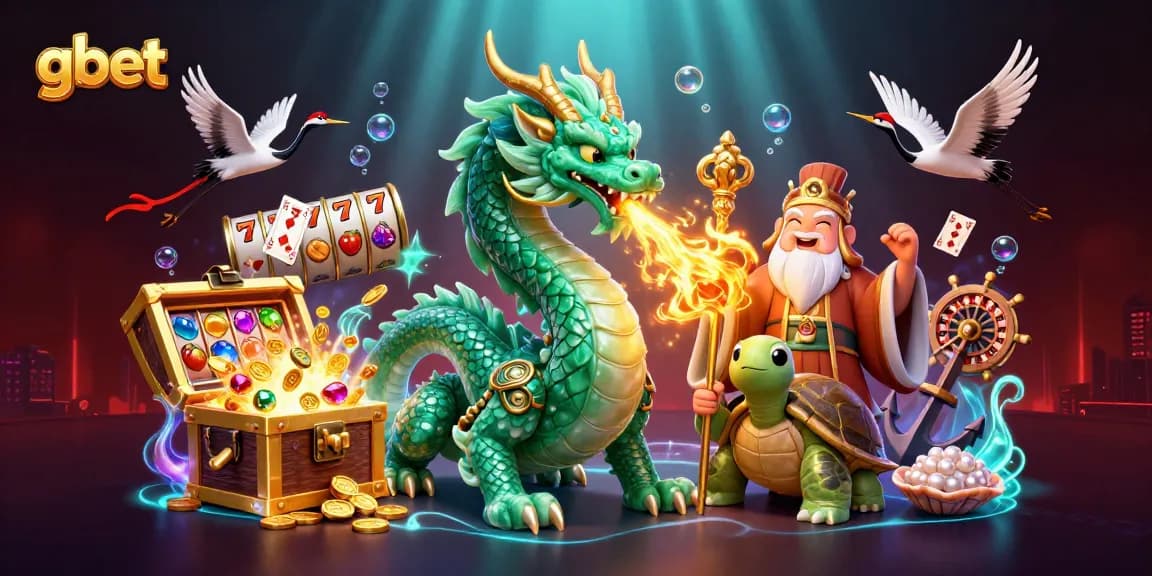 Experience thrilling gameplay with gbet as vibrant characters surround a treasure-filled scene.