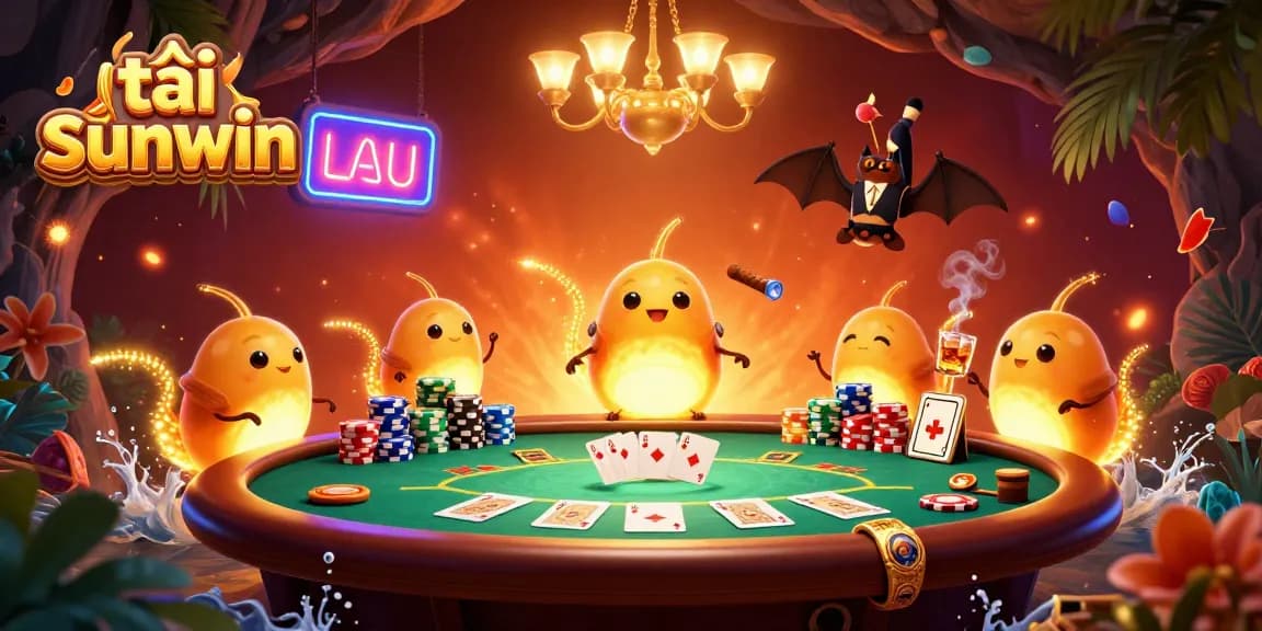 Engage with the thrilling scene to tải sunwin, featuring bright glowworms in a vibrant casino.