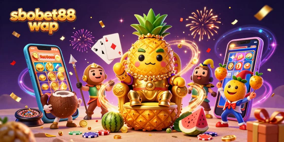 Place bets with excitement using sbobet88 wap at a vibrant, animated casino scene