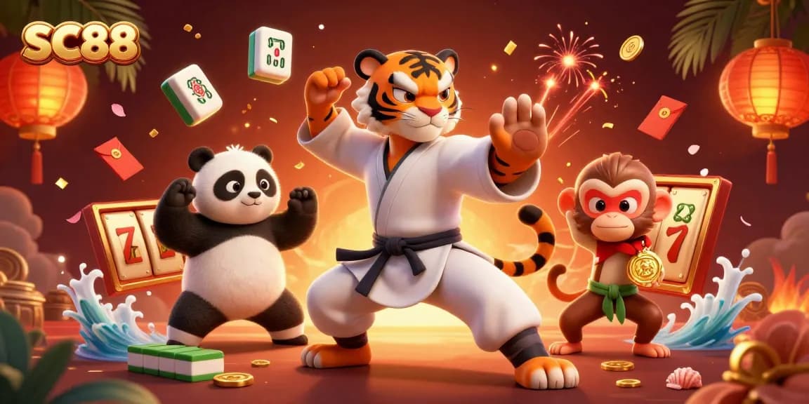 Spin to win with SC88 and vibrant characters in a richly detailed casino scene.