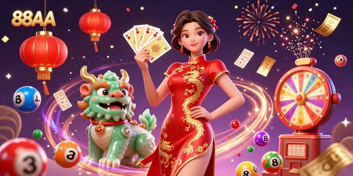 Experience thrilling fun with 88AA as colorful lottery balls and golden tickets elevate your gaming atmosphere.