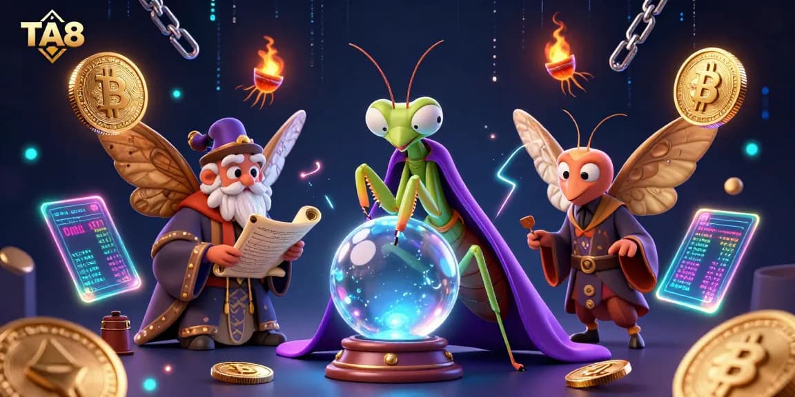 Engage with TA88's vibrant cryptocurrency casino scene showcasing characters and neon elements.