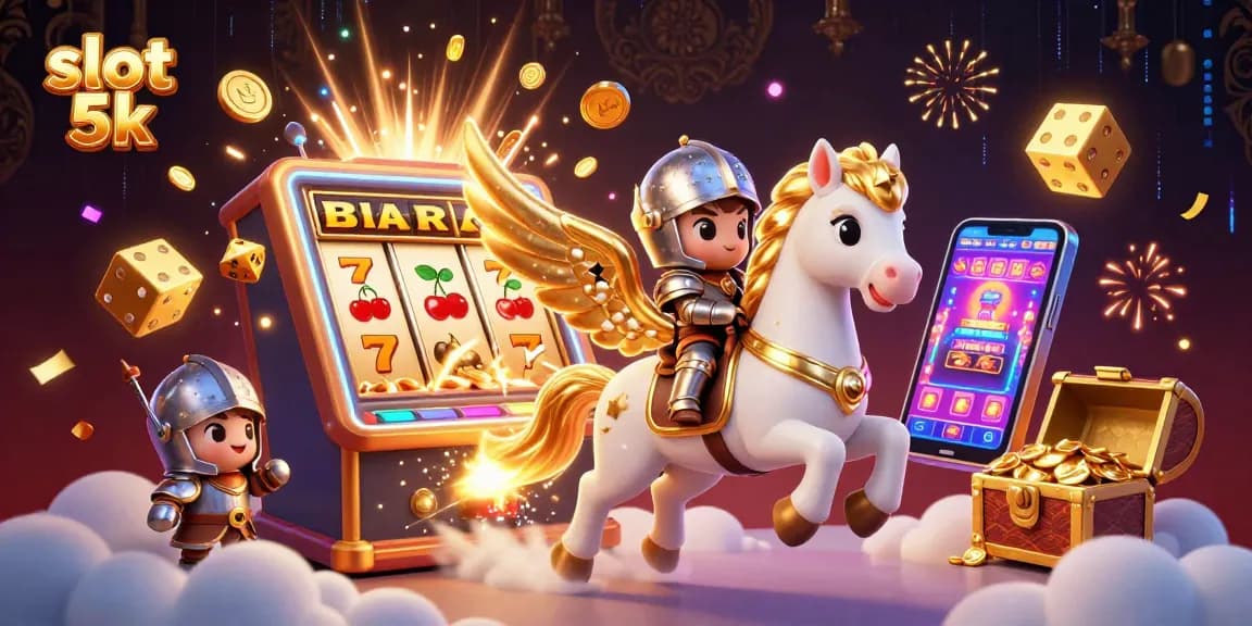 Engage in thrilling slot 5k gameplay amidst a cascade of coins and vibrant casino elements.