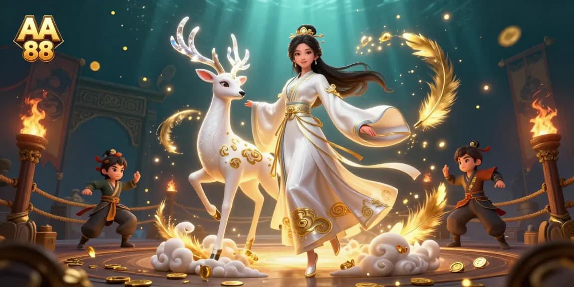 Play and win at AA 88 with stunning visuals of a casino-themed 3D illustration.