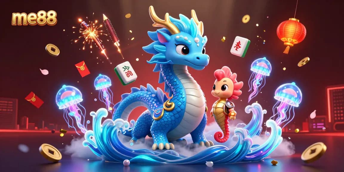 Experience me88's thrilling gameplay with vibrant 3D characters and dynamic casino elements.