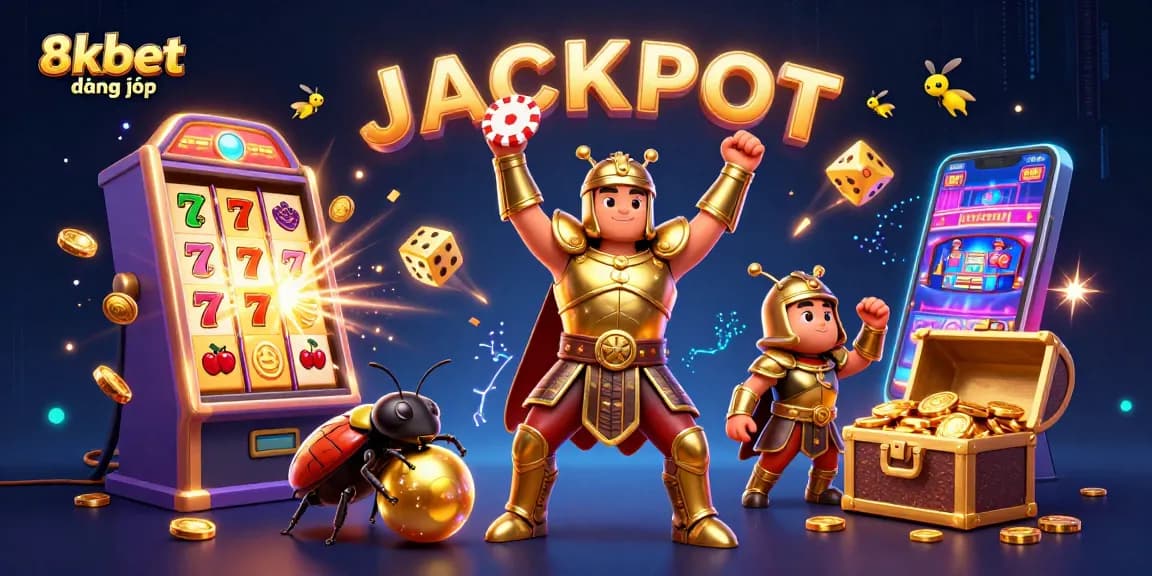 Engage in exciting gameplay with 8xbet đăng nhập, featuring vibrant casino elements and lively characters.