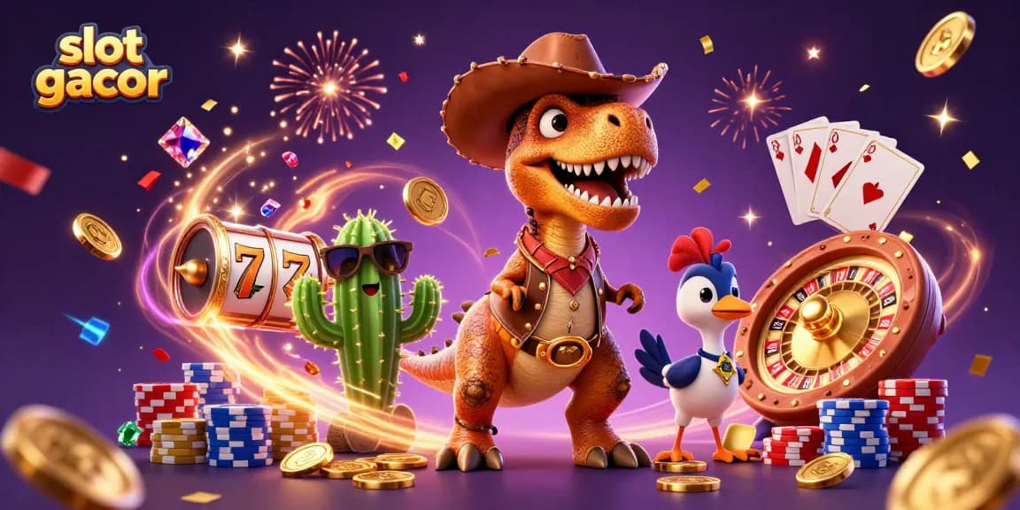 Slot gacor memberikan peluang jackpot dengan cowboy dinosaurus dan permainan slot yang menarik.