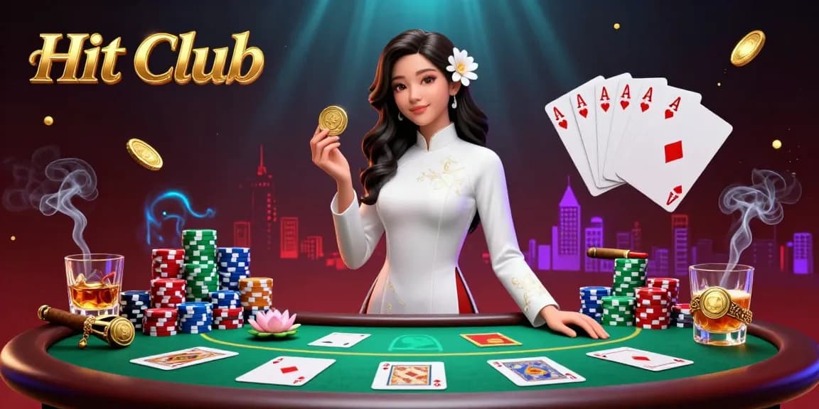 Hit Club showcases thrilling poker action with vibrant elements in a magical casino environment.