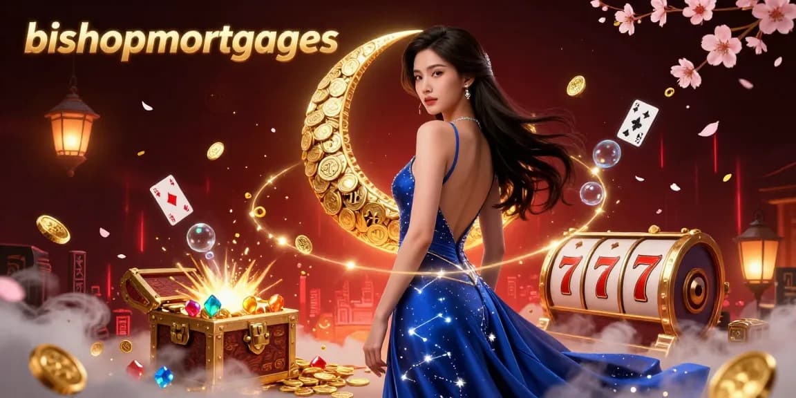Engaging illustration showcasing a vibrant scene from bishopmortgages featuring slots, gold coins, and dynamic game elements.