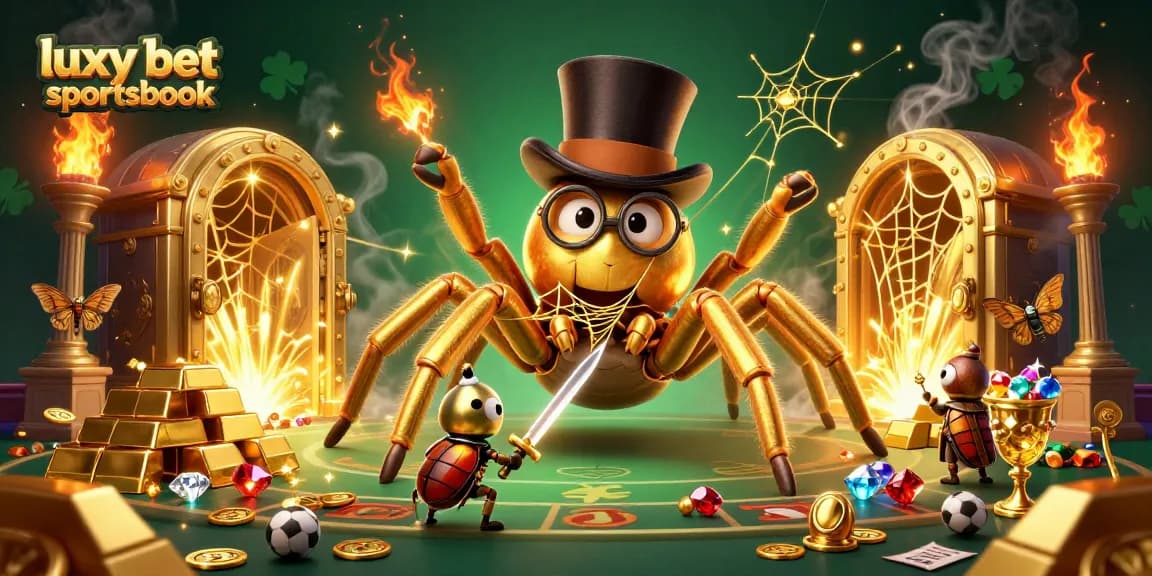 Place your bets with luxy bet sportsbook in this vibrant, 3D casino scene full of treasures!