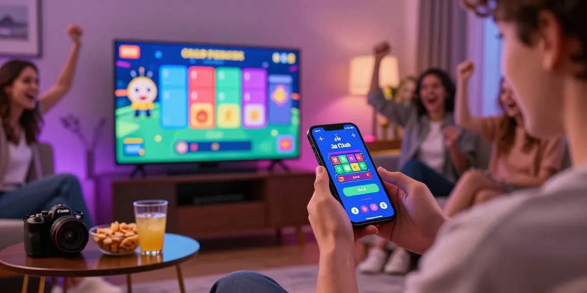 Excited player using Jai Club app in a lively gaming atmosphere