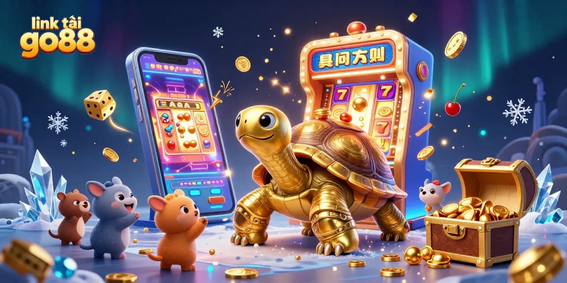 Experience thrilling games with link tải go88, featuring an exciting 3D casino scene full of vibrant action.