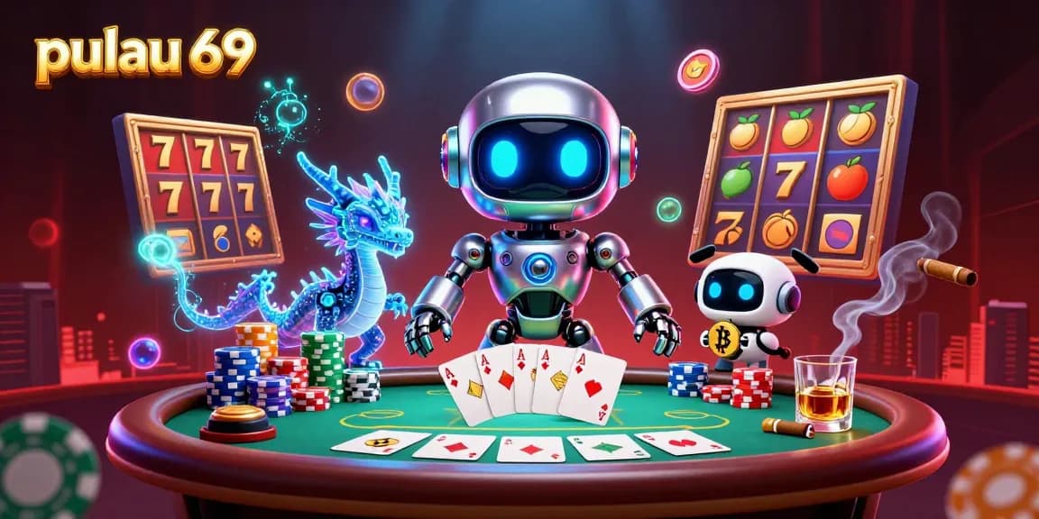 Join the winning excitement with pulau 69, featuring dynamic slot reels and vibrant casino elements.