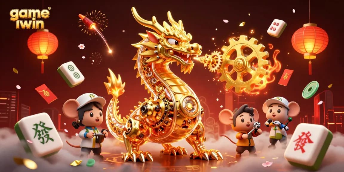 Experience the thrill of game iwin with a vibrant 3D casino illustration showcasing dynamic characters and elements.