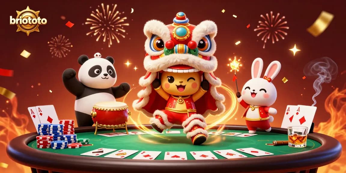 Experience excitement with briototo in this vibrant casino illustration featuring colorful characters and game elements.