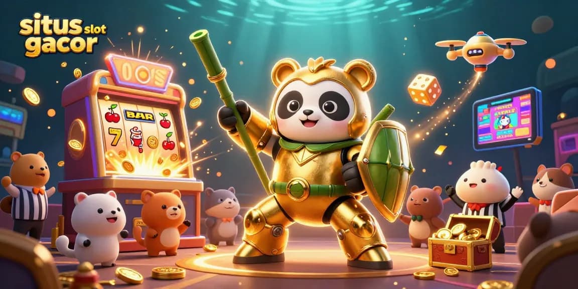 Win big with situs slot gacor featuring vibrant characters and dynamic slot game elements.