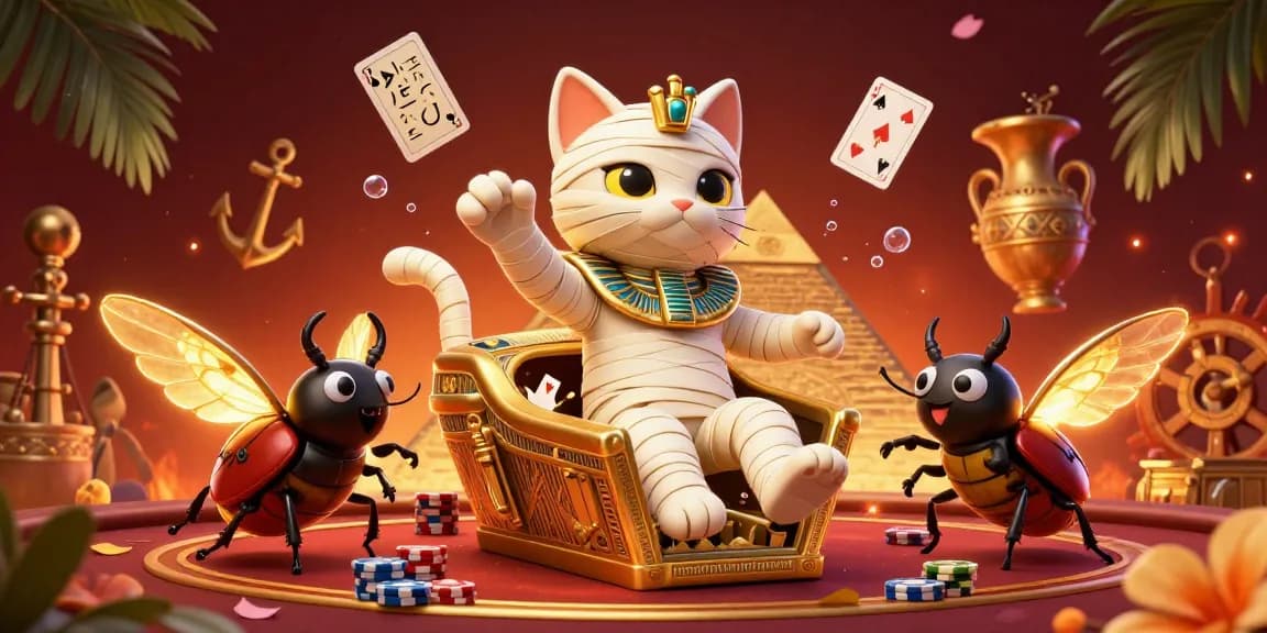 Engage with dominoqq gameplay in a vibrant pyramid casino featuring dynamic casino elements.