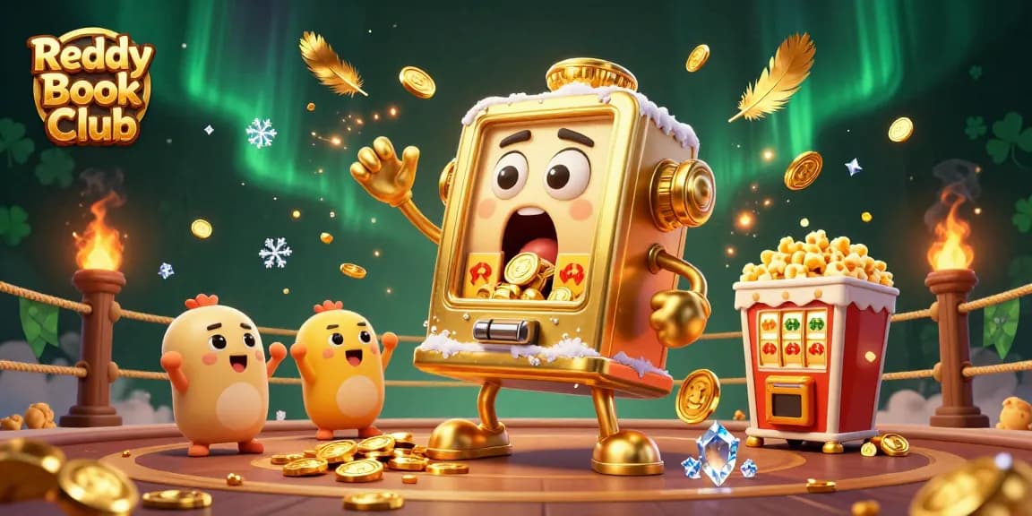 Reddy Book Club celebrates wins with vibrant slot machines and joyful gaming atmosphere.