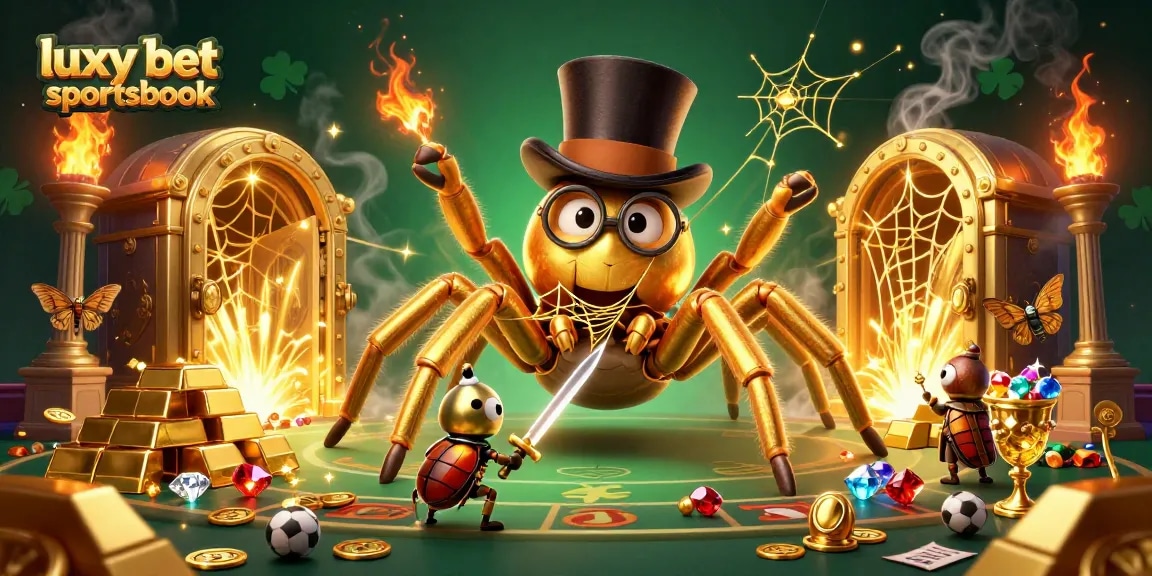 Place your bets with luxy bet sportsbook in this vibrant, 3D casino scene full of treasures!