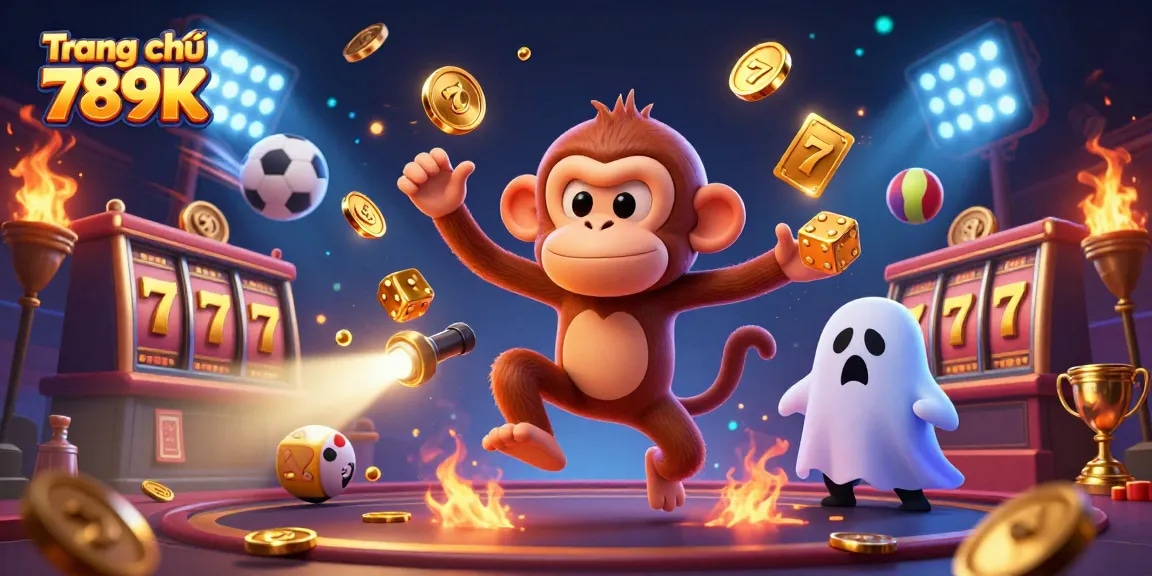 Engage in thrilling gameplay at Trang chủ 789K with a ghostly puppy and juggling golden objects.