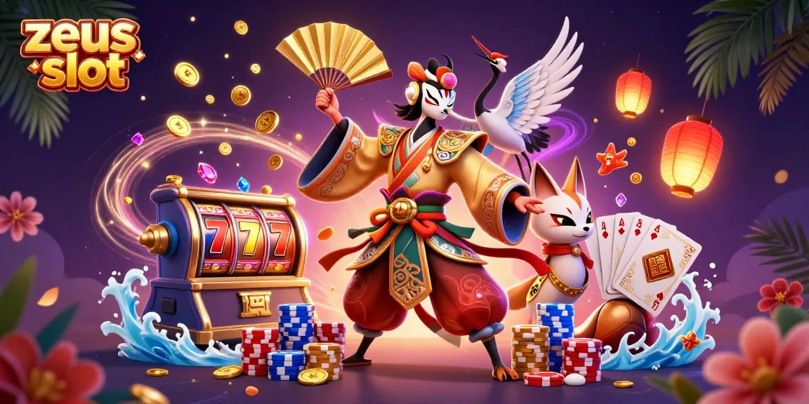 Experience the excitement of zeus slot with dynamic characters and rich casino elements.