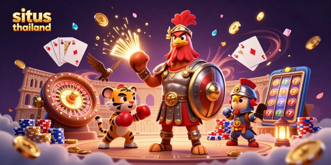 Engage in excitement at situs thailand with dynamic scenes of gaming and vibrant casino elements.