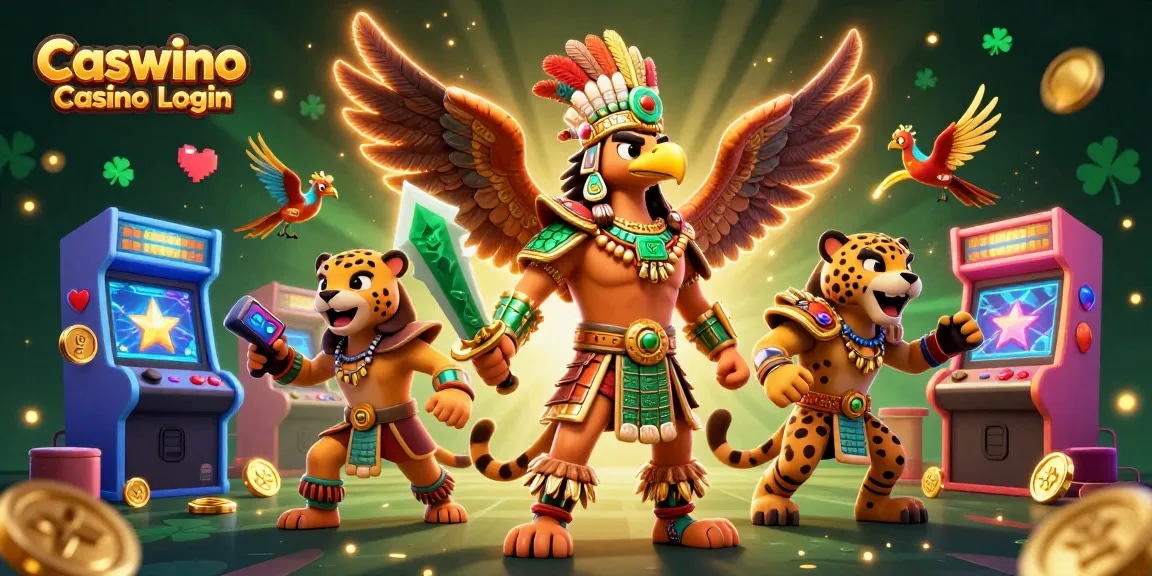 Experience the thrill of Caswino Casino Login with vibrant 3D characters and dynamic gaming elements.