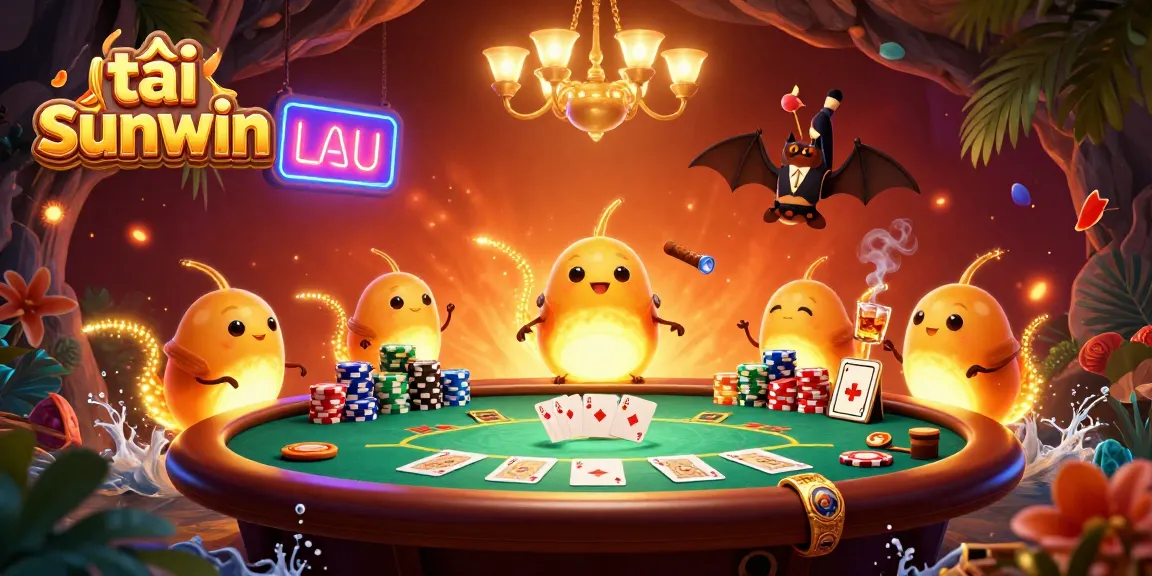 Engage with the thrilling scene to tải sunwin, featuring bright glowworms in a vibrant casino.