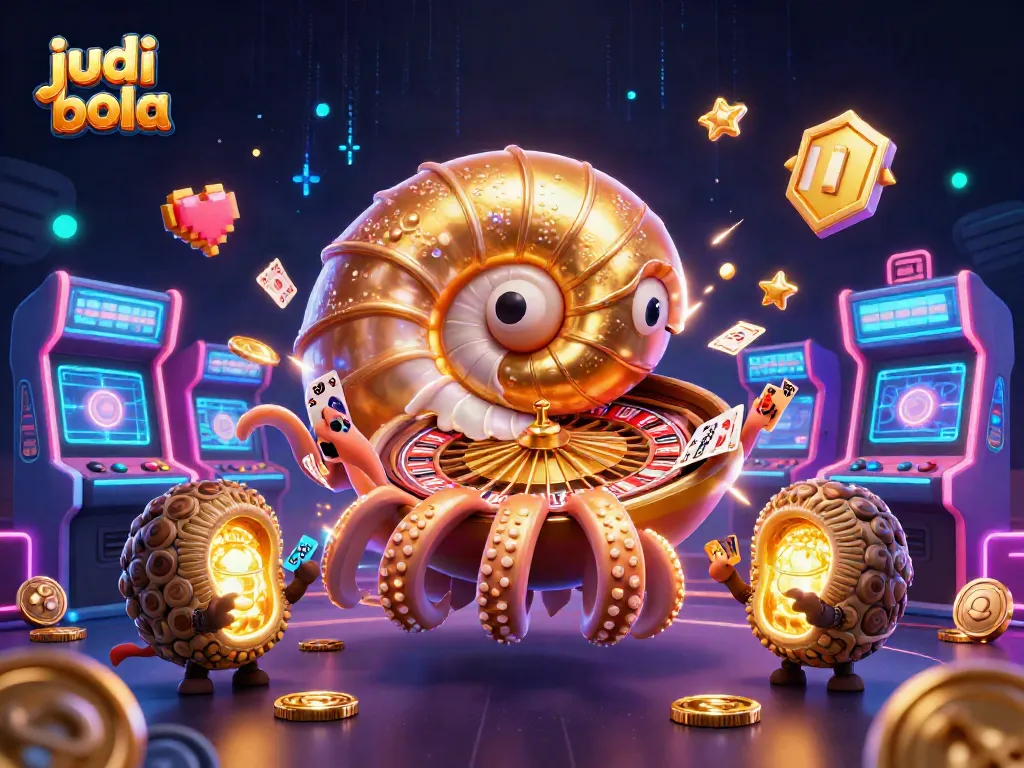 Engage in judi bola winning strategies with a vibrant 3D casino illustration.