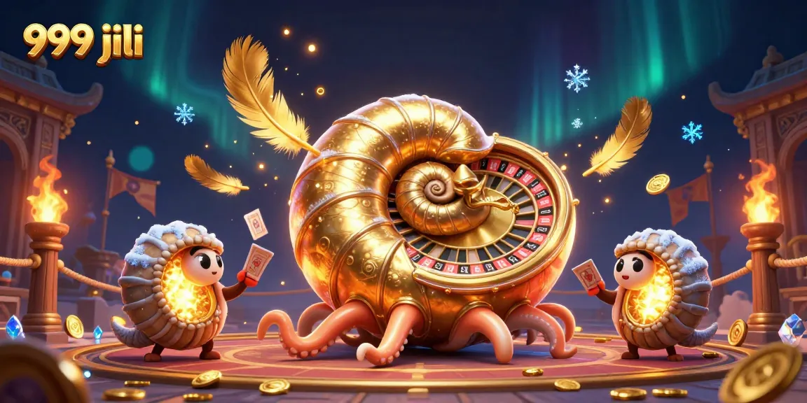 Spin the roulette with 999 jili's vibrant 3D casino scene featuring dazzling gaming elements.