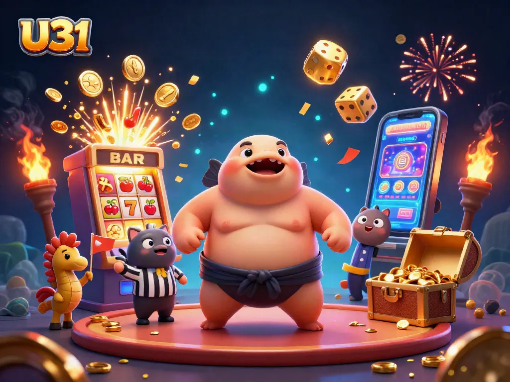Spin the reels with U31 in this vibrant, exciting casino underwater scene!