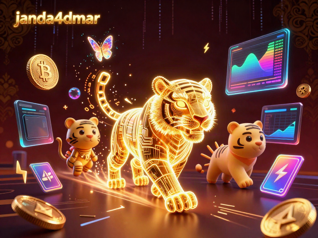 Menyaksikan janda4dmar di dunia kasino digital dengan berbagai elemen kripto dan energi berkilau