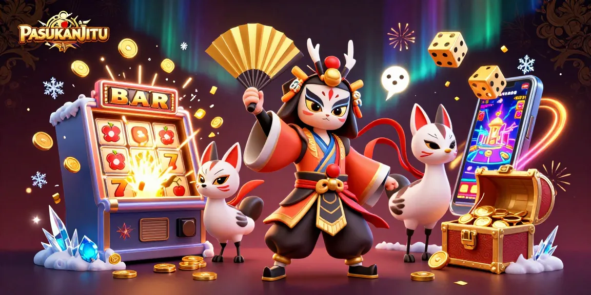 PASUKANJITU offers thrilling gameplay featuring slot jackpots, vibrant characters, and dynamic casino scenes.