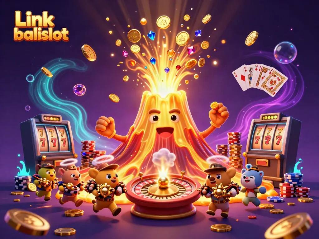Experience the excitement of Link balislot with treasures and vibrant casino elements.