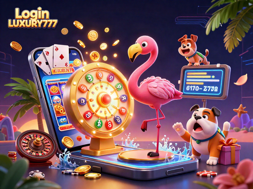 Login LUXURY777 merayakan keseruan permainan kasino dengan karakter lucu dan elemen menarik.