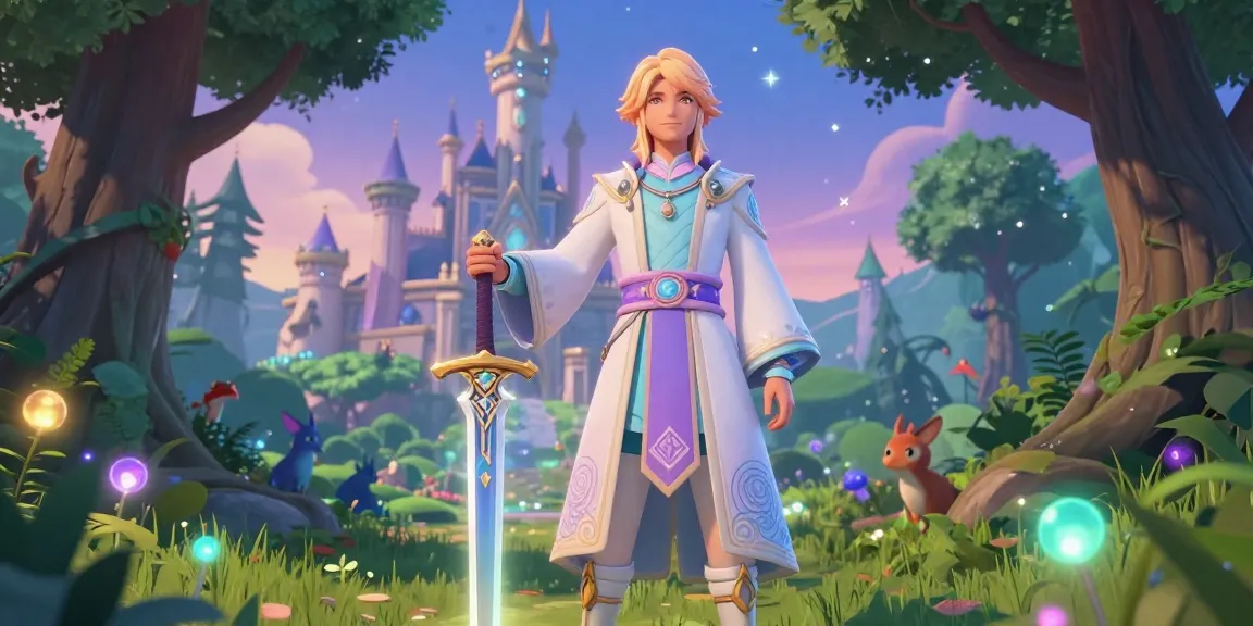 Engaging scene showcasing Adult RPG Games with a crossdressing character in a magical fantasy landscape.
